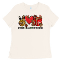 Bone peace love  hot chocolate Ladies Tee - AdoDesignShop