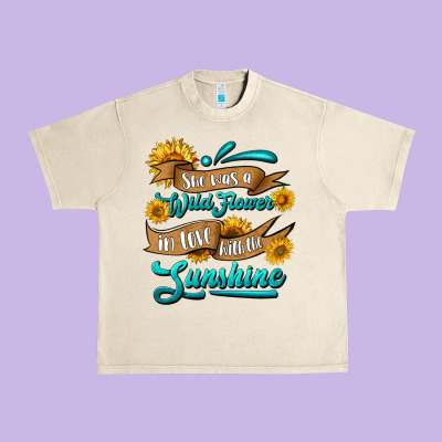 She Was A Wild Flower In Love With The Sunshine Urban Heavy Tee Designed By Hra Design Shop