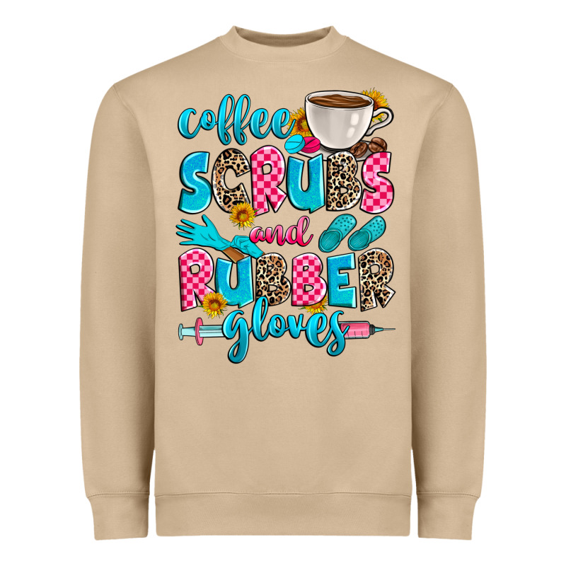 Coffee Scrubs And Rubber Gloves Heavyweight Sweatshirt by Zillion Design Studio | Teevron