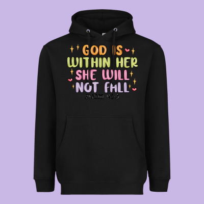 God Is Within Her She Will Not Fall Heavyweight Hoodie Designed By Maliassmallbusiness