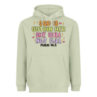 Matcha god is within her she will not fall Heavyweight Hoodie - MaliasSmallBusiness