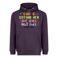 Plum god is within her she will not fall Heavyweight Hoodie - MaliasSmallBusiness