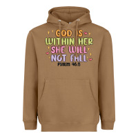 Toasted Coconut god is within her she will not fall Heavyweight Hoodie - MaliasSmallBusiness