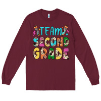 Burgundy team second grade Long Sleeve Tee - JahusDesignShop