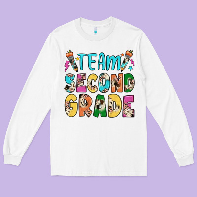 Team Second Grade Long Sleeve Tee Designed By Jahusdesignshop