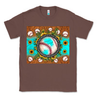 Chestnut baseball turquoise sunflower Classic Tee - JahusDesignShop