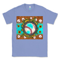 Colony Blue baseball turquoise sunflower Classic Tee - JahusDesignShop