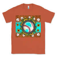 Copper baseball turquoise sunflower Classic Tee - JahusDesignShop