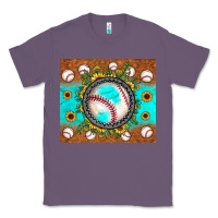 Lavender baseball turquoise sunflower Classic Tee - JahusDesignShop