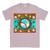 Lilac baseball turquoise sunflower Classic Tee - JahusDesignShop