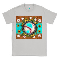 Moon Dust baseball turquoise sunflower Classic Tee - JahusDesignShop