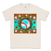 Natural baseball turquoise sunflower Classic Tee - JahusDesignShop