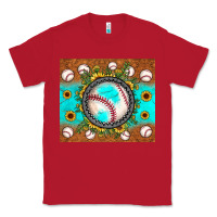 Red baseball turquoise sunflower Classic Tee - JahusDesignShop