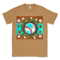 Toasted Coconut baseball turquoise sunflower Classic Tee - JahusDesignShop