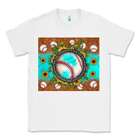 White baseball turquoise sunflower Classic Tee - JahusDesignShop