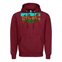 Burgundy horses roses ann cactuses license plate Zipper Hoodie - Artiststas