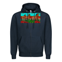 Navy horses roses ann cactuses license plate Zipper Hoodie - Artiststas