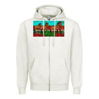 Oatmeal Heather horses roses ann cactuses license plate Zipper Hoodie - Artiststas