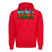 Red horses roses ann cactuses license plate Zipper Hoodie - Artiststas