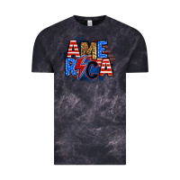 Cloud Black america lightning bolt Vintage Tee - Zillion Design Studio