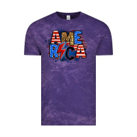 Cloud Purple america lightning bolt Vintage Tee - Zillion Design Studio