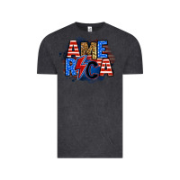 Vintage Black america lightning bolt Vintage Tee - Zillion Design Studio