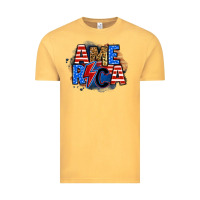 Vintage Mustard america lightning bolt Vintage Tee - Zillion Design Studio