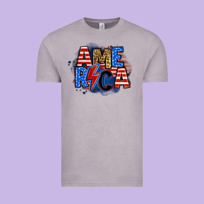 America Lightning Bolt Vintage Tee Designed By Zillion Design Studio