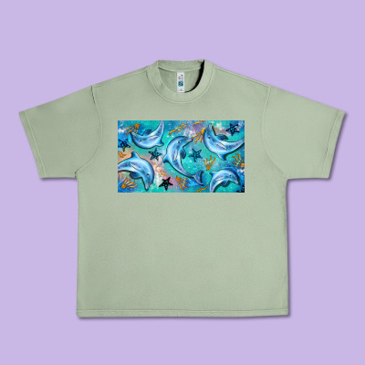 Dolphin  Mug Urban Heavy Tee Designed By Barkaloodesign