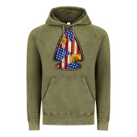Vintage Olive American flag sunflower arrowhead Vintage Hoodie - Zillion Design Studio