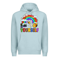 Blue Mist bee yourself Premium Hoodie - LillyAllenDesigns
