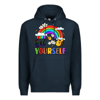 Navy bee yourself Premium Hoodie - LillyAllenDesigns