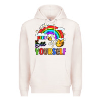 Pale Pink bee yourself Premium Hoodie - LillyAllenDesigns