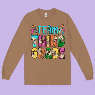 Team Third Grade Long Sleeve Tee Designed By Jahusdesignshop