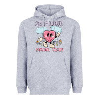 Heather Grey self love social club Heavyweight Hoodie - MaliasSmallBusiness