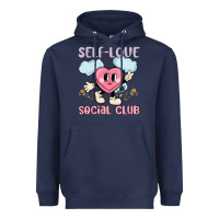 Navy self love social club Heavyweight Hoodie - MaliasSmallBusiness