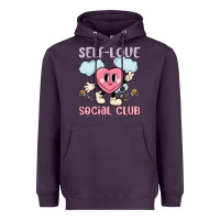Plum self love social club Heavyweight Hoodie - MaliasSmallBusiness