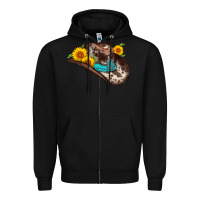 Black cowboy hat Zipper Hoodie - AdoDesignShop