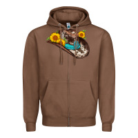 Chestnut cowboy hat Zipper Hoodie - AdoDesignShop