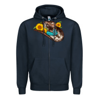 Navy cowboy hat Zipper Hoodie - AdoDesignShop