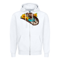 White cowboy hat Zipper Hoodie - AdoDesignShop