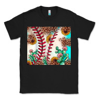Black baseball leopard turquoise cactus sunflower Classic Tee - JahusDesignShop
