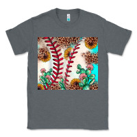 Charcoal Heather baseball leopard turquoise cactus sunflower Classic Tee - JahusDesignShop