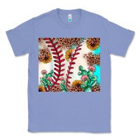 Colony Blue baseball leopard turquoise cactus sunflower Classic Tee - JahusDesignShop