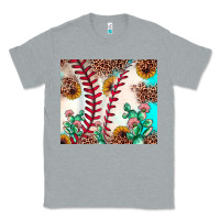 Heather Grey baseball leopard turquoise cactus sunflower Classic Tee - JahusDesignShop