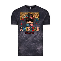 Cloud Black american mom junkie messy bun Vintage Tee - Zillion Design Studio