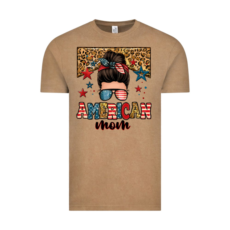 American Mom Junkie Messy Bun Vintage Tee by Zillion Design Studio | Teevron