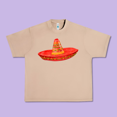 Red Sombrero Fa Element Urban Heavy Tee Designed By Fadigitalartstudio