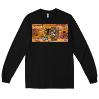 Black leopard cross butterfly sunflower Long Sleeve Tee - JahusDesignShop