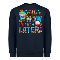 Navy coffee now wine later Heavyweight Sweatshirt - Zillion Design Studio
